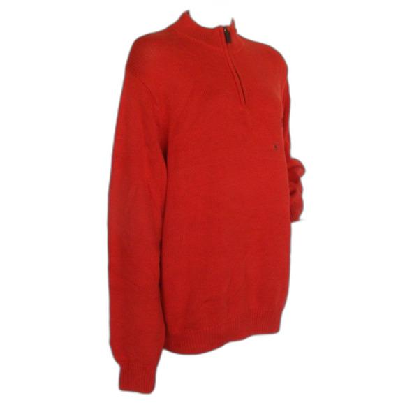 new CHAP Sweater, XL, Pullover, Red-Orange, Zip, Long sleeves, Cotton - Picture 2 of 12
